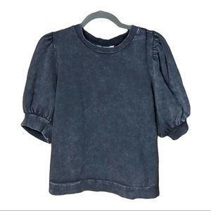 TERRA & SKY | GRAY SHORT SLEEVE PUFF SWEATSHIRT SZ 1X(16/18) NWT